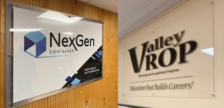 Flat Printed Acrylic Lobby Logos