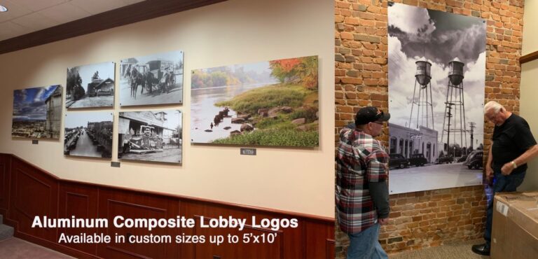 Aluminum Composite Matte Finish Lobby Logos