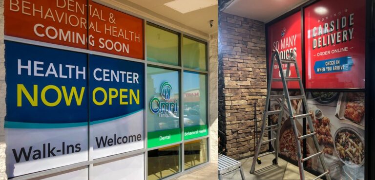 Large Vinyl Printed Window Graphics
