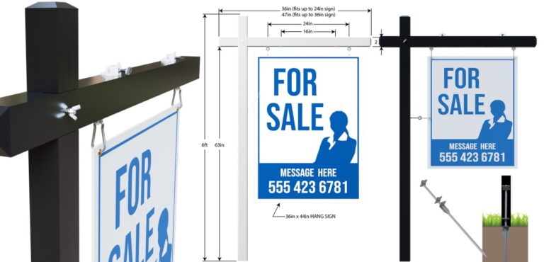 Aluminum Real Estate Post Frame